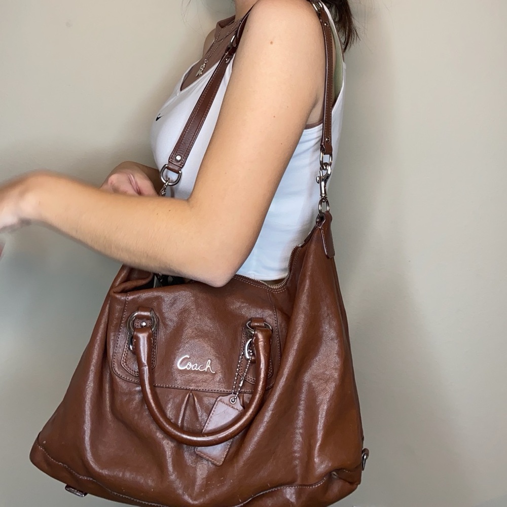 Brown Leather coach bag